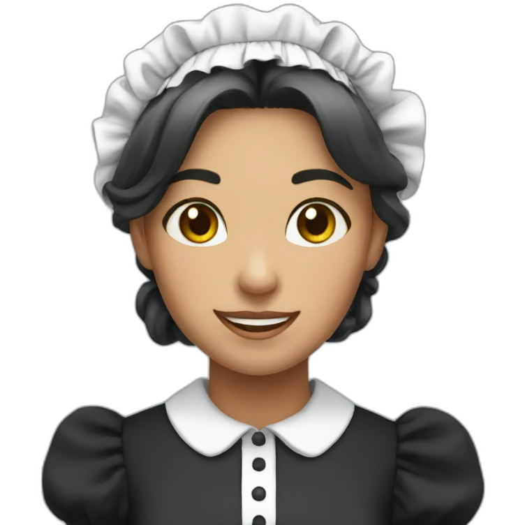 girl maid smile emoji