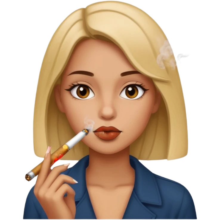 Girl smoking a blunt  emoji
