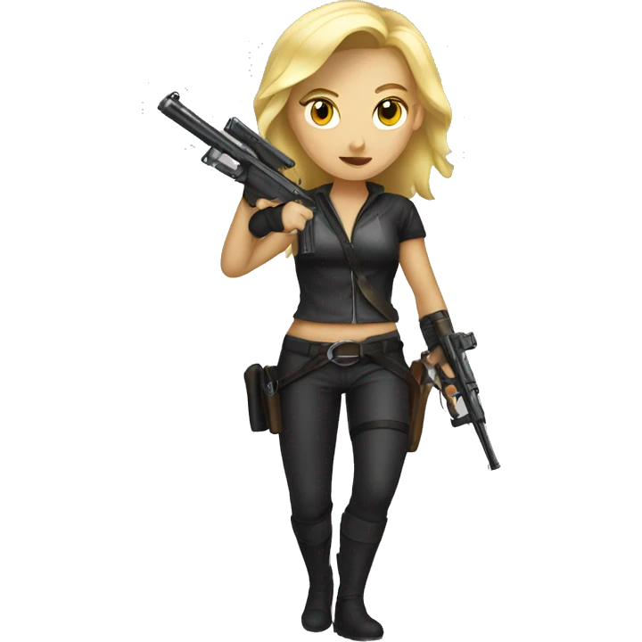 blonde assassin girl emoji