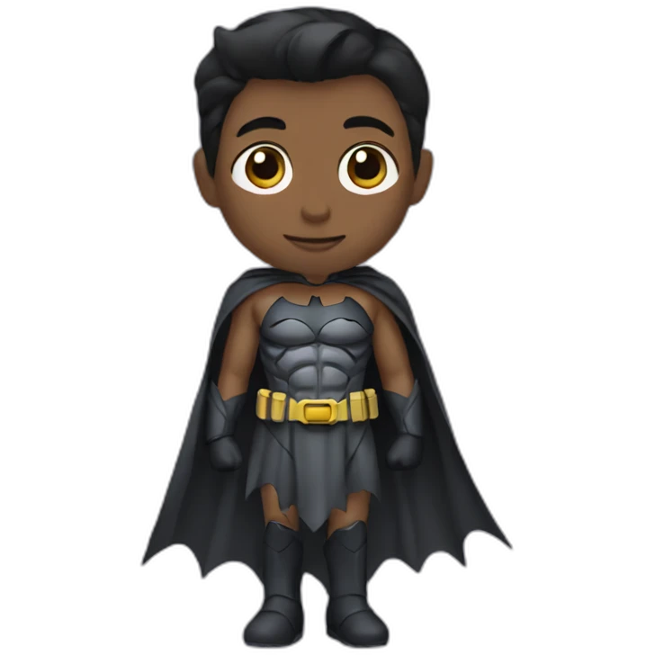Batman wearing a dress emoji