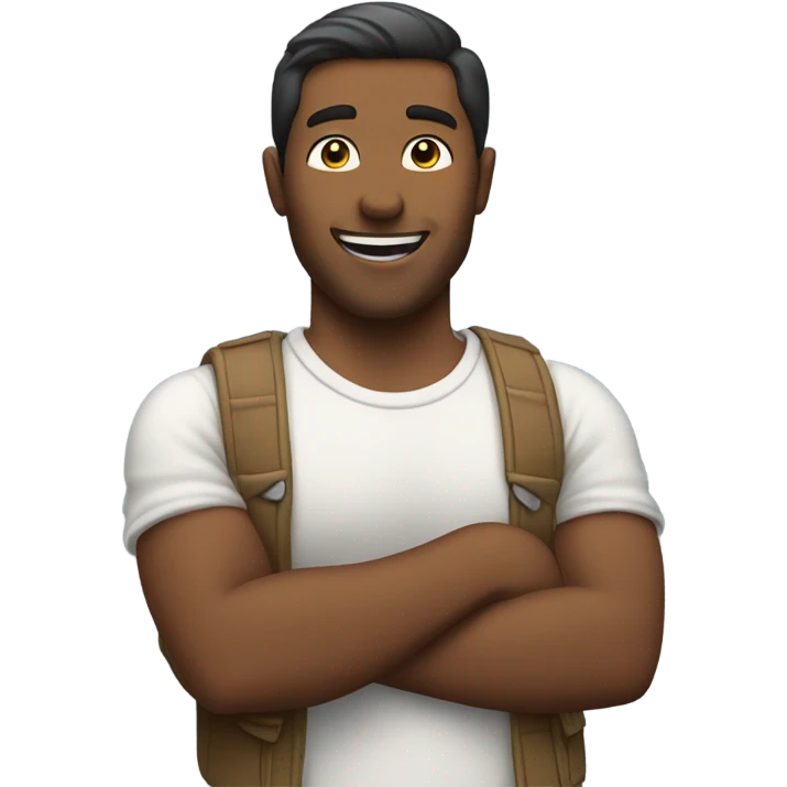 White guy pointing at himself emoji