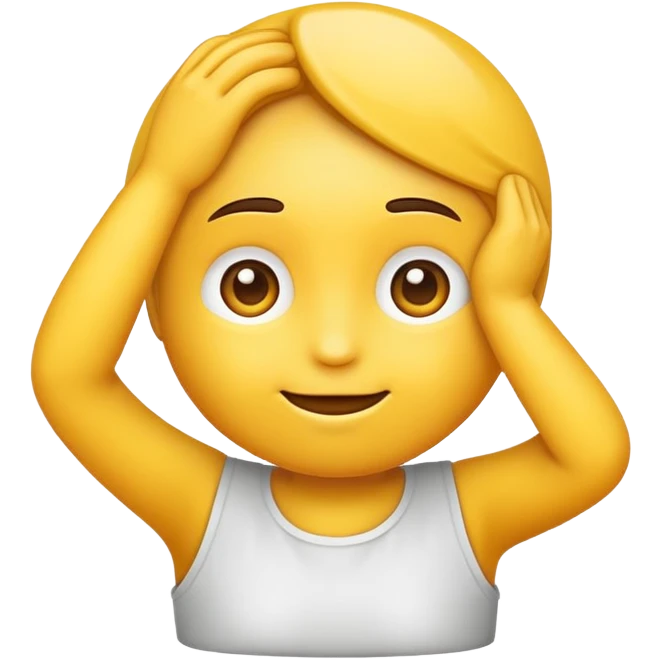 Emoji trying to kill himself with his hand around his neck emoji