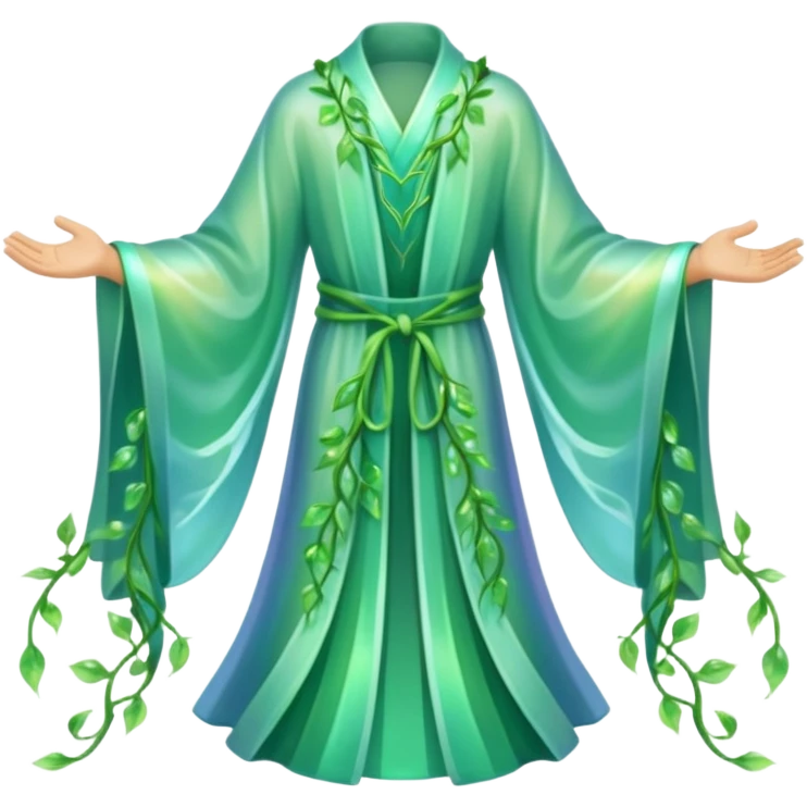 empty crystal magical robes with vines emoji