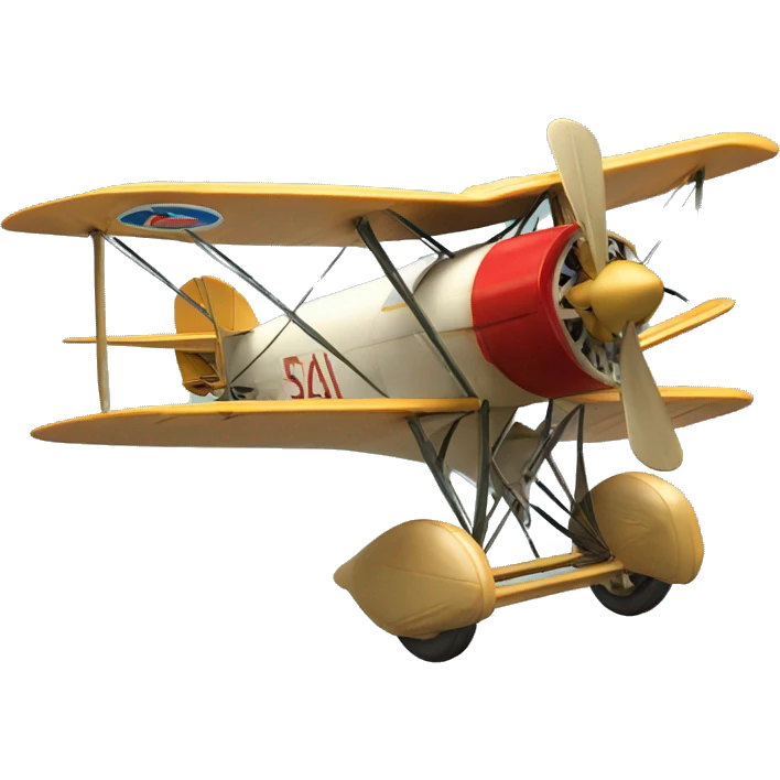 vintage biplane based on  suncoastbiplanes.com emoji