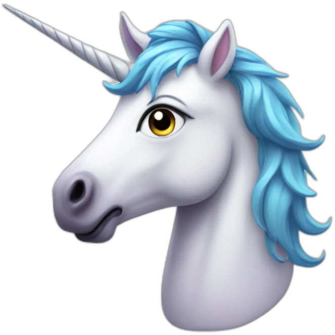 Cartoon unicorn shows class emoji