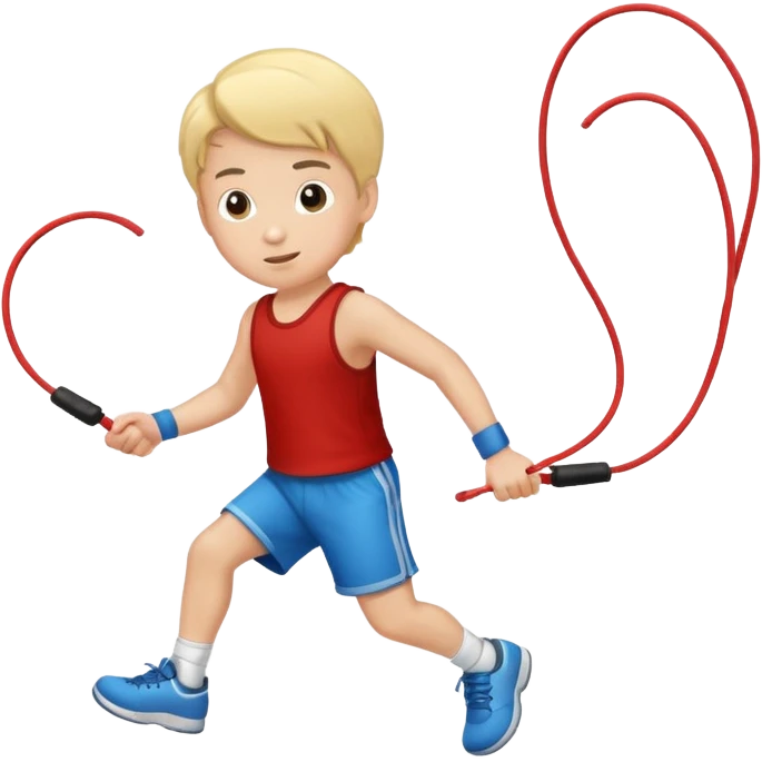 small boy skipping rope emoji