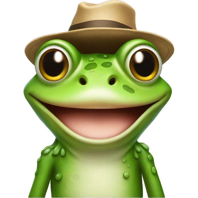 frog with a hat emoji
