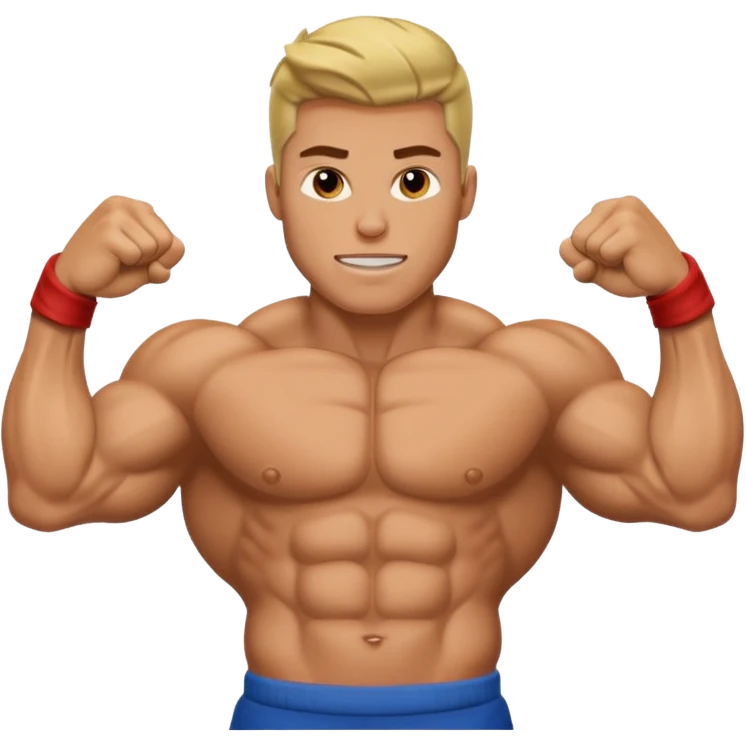giga chad flexing emoji