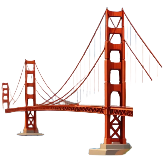 Cinematic Realistic Golden Gate Bridge Emoji emoji