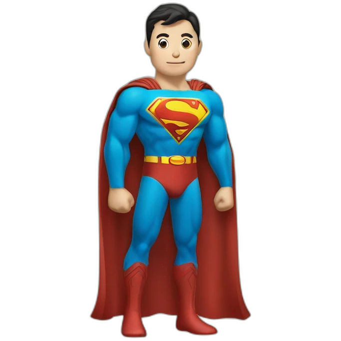 Superman with Emblem ornament of Kazakhstan emoji