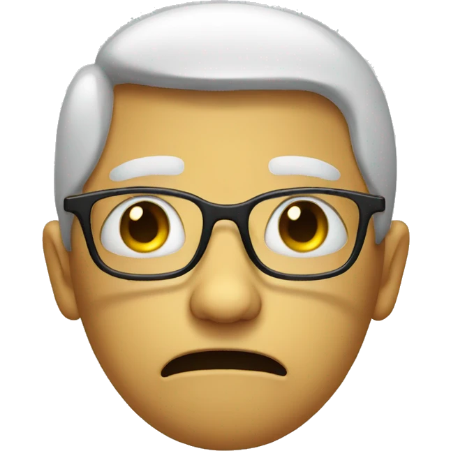 Crying face with glasses emoji