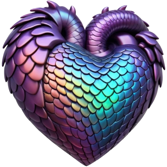 dark warm iridescent SCALEy heart emoji