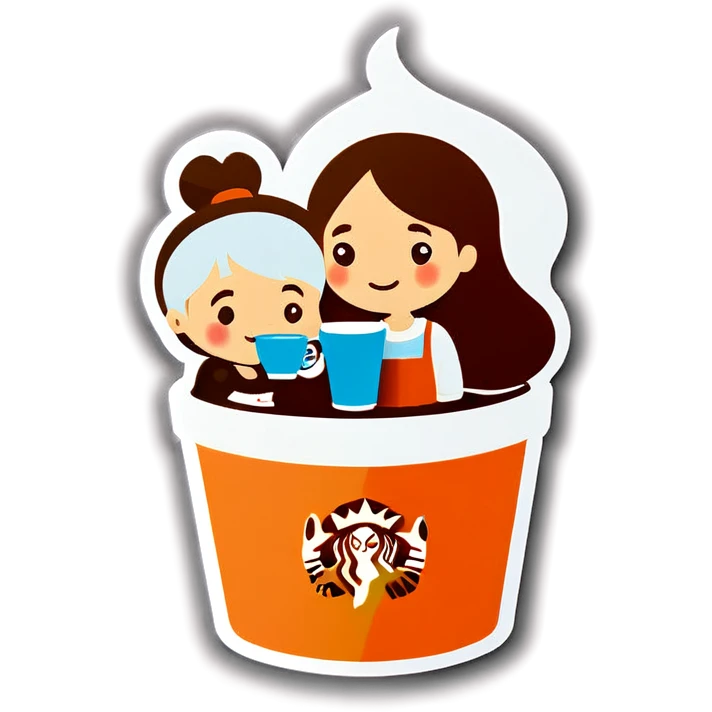 family drinking coffee emoji