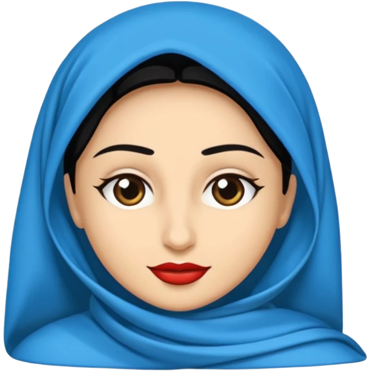 Mavi siyah tik olan emoji