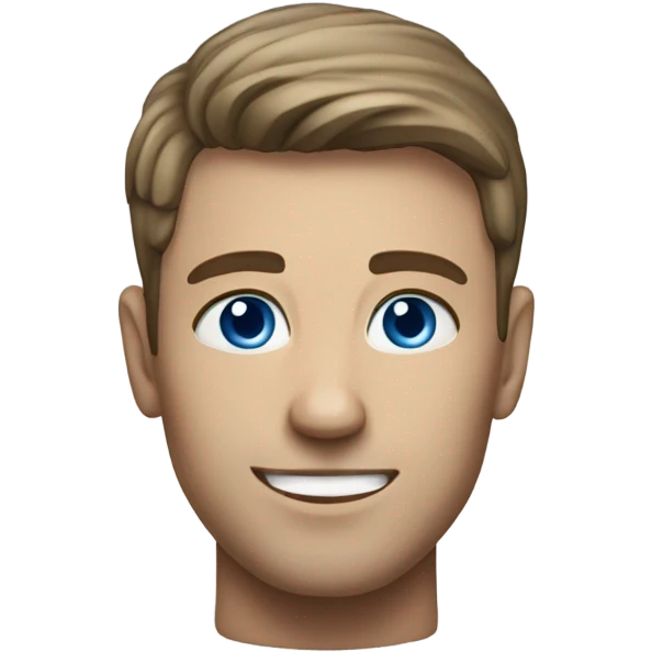 realistic solo male smile blue eyes emoji