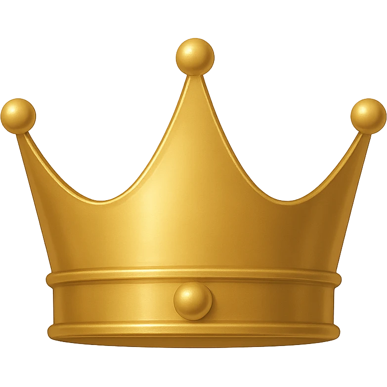 a golden crown, classic royal style, simple and elegant emoji