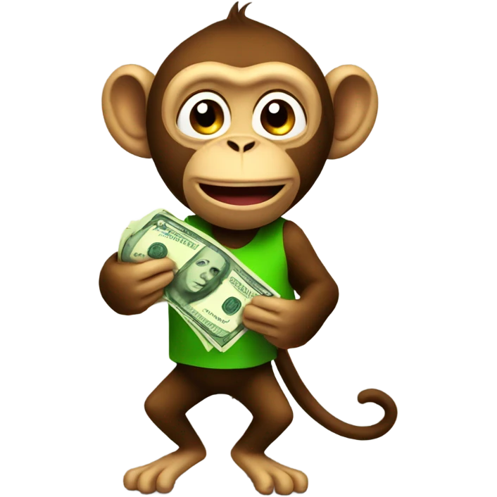 A monkey with money  emoji