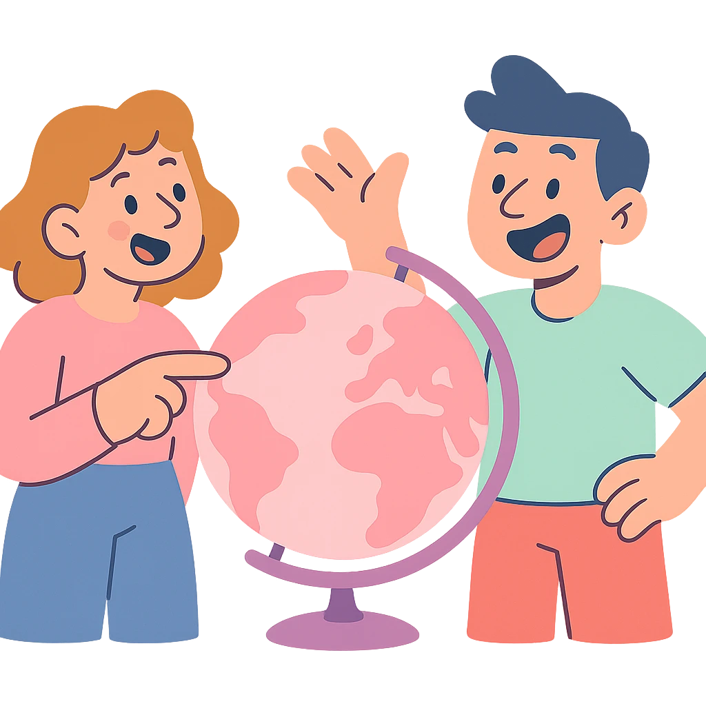 soft pastel look pink globe, pastel toon style emoji