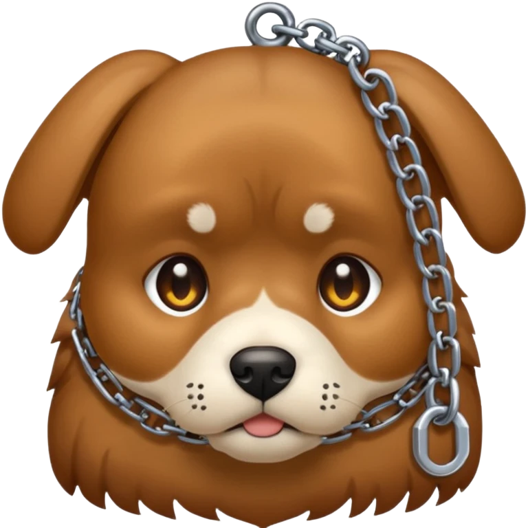 Chained dog emoji