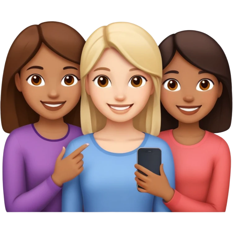 Three girls emoji