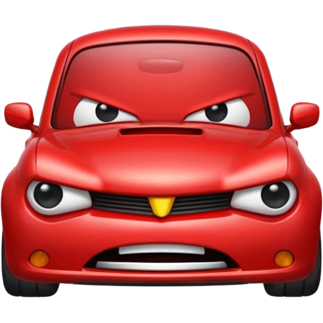 angry red car emoji