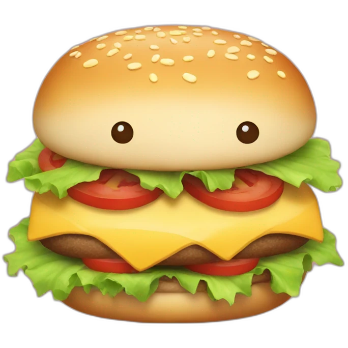 kawaii burger emoji