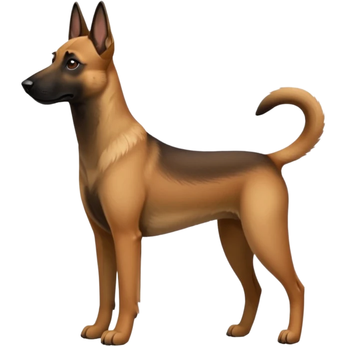 Realistic Belgian malinois dog emoji