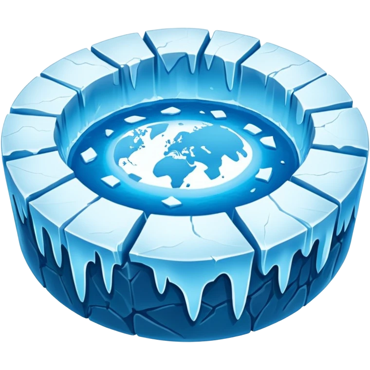 flat earth surrounded by ice wall emoji