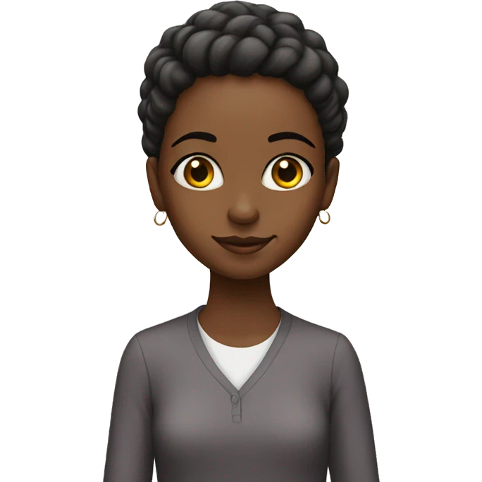 African American girl tall skinny emoji