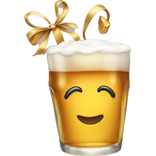 Cheers with bow on it  emoji