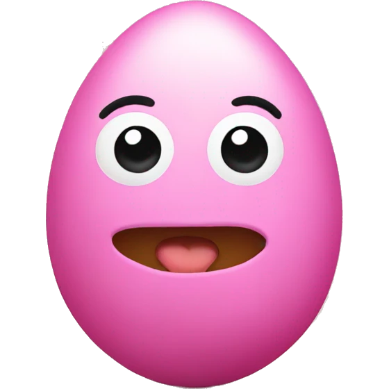 Pink egg emoji