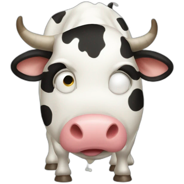 Farting cow emoji