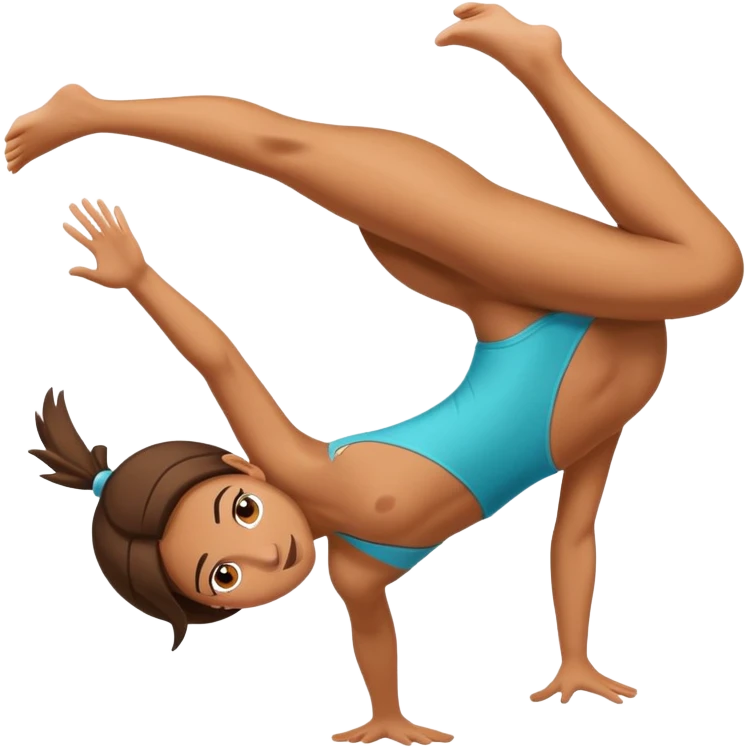 Girl doing backflip  emoji