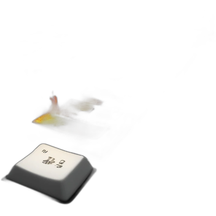 Hyperrealistic keyboard with fire coming off the keys hd emoji