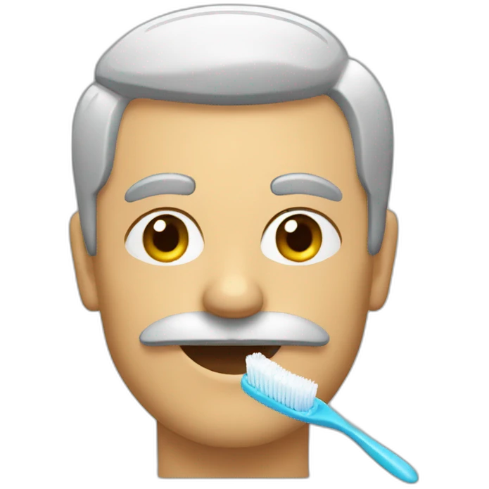 a man with toothbrush mustache emoji