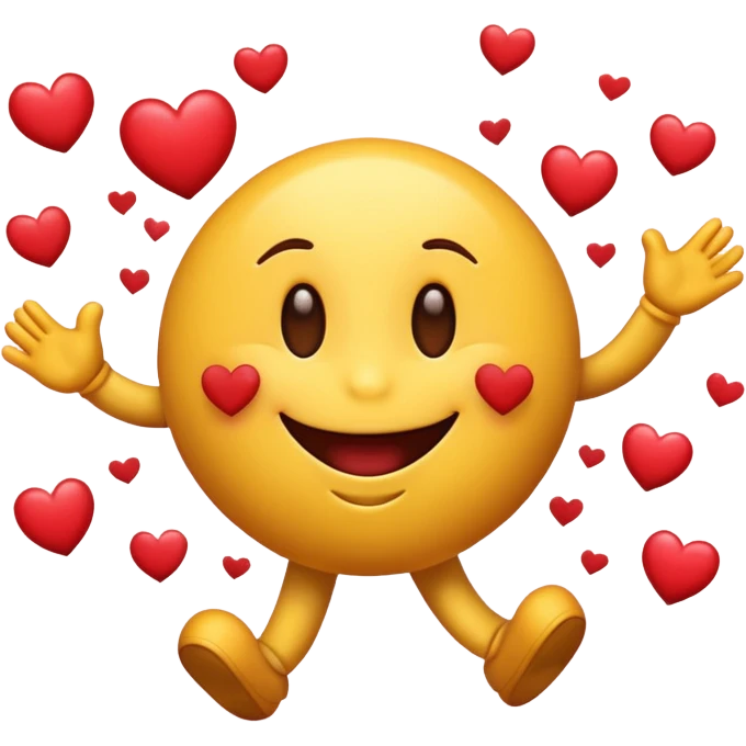 Motion dancing Valentine smiley emoji  emoji