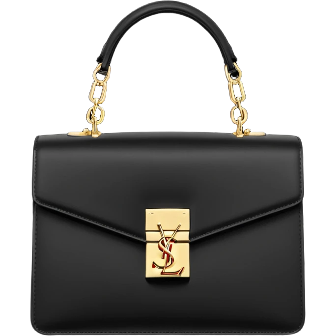 YSL handbag black gold emoji