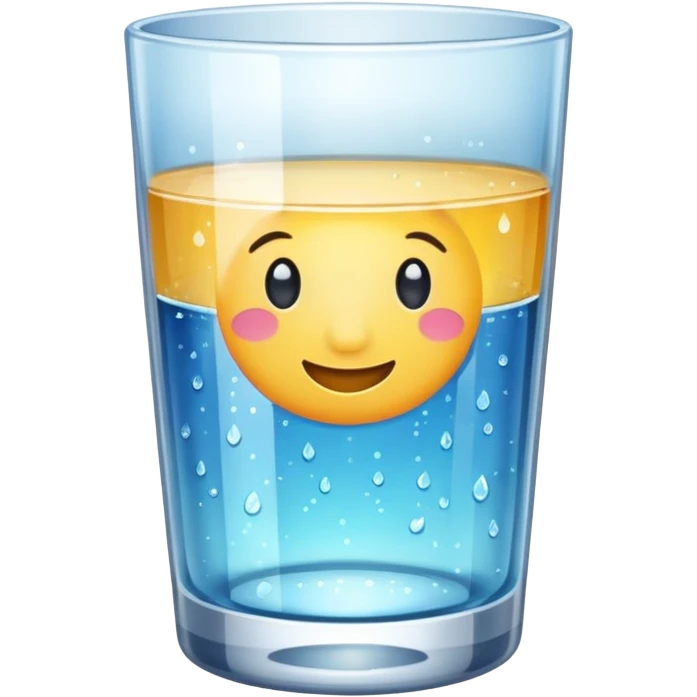 Fancy glass half full emoji