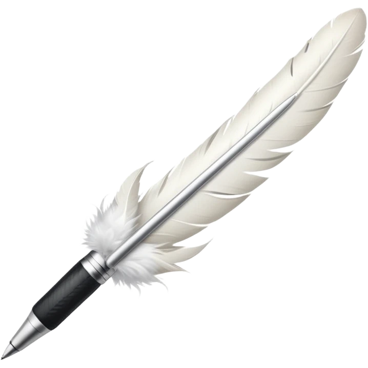 White feather pen emoji