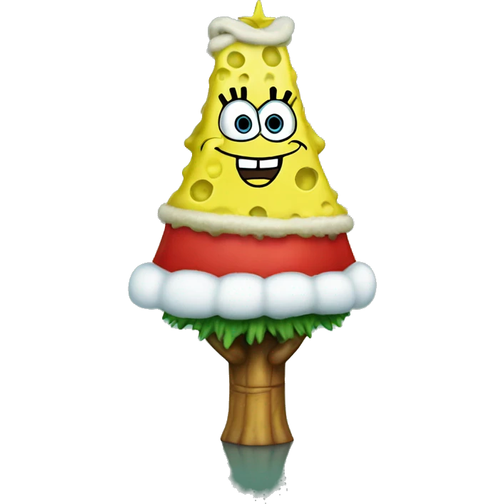 SpongeBob Christmas tree emoji
