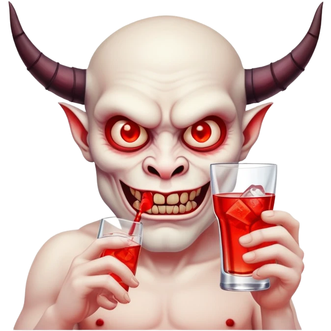 Dead satan who drink vodka on the red square emoji