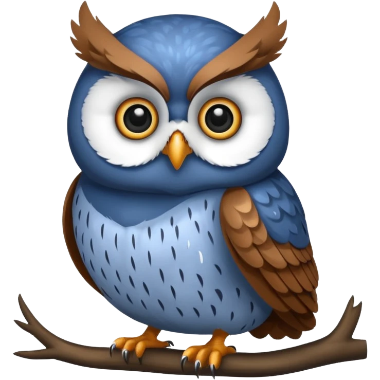 blue fat owl emoji