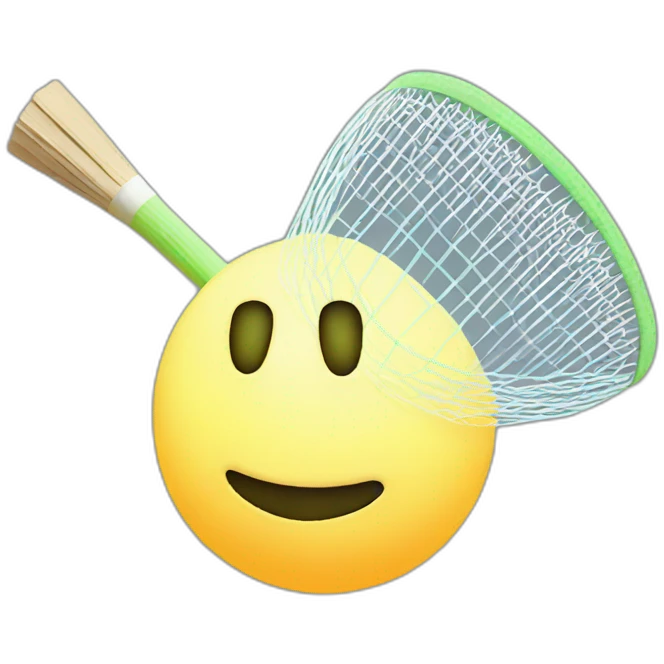 Glow in the dark badminton emoji