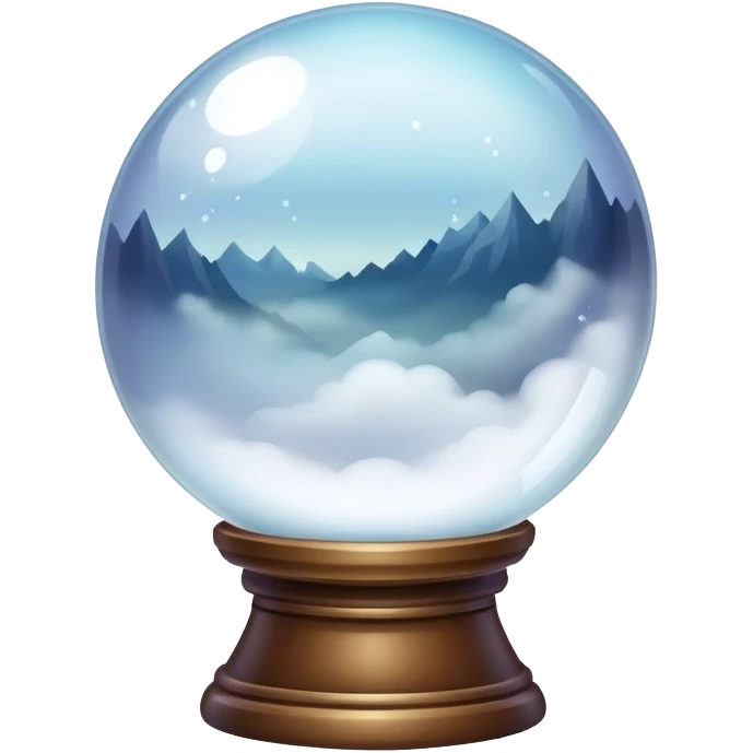 Crystal ball with fog emoji