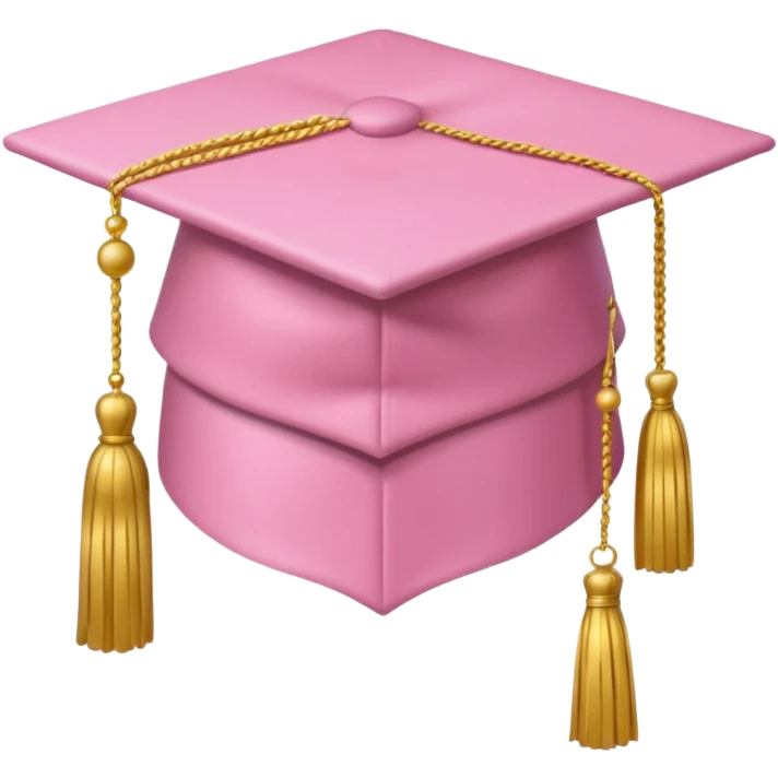 light pink graduation hat emoji