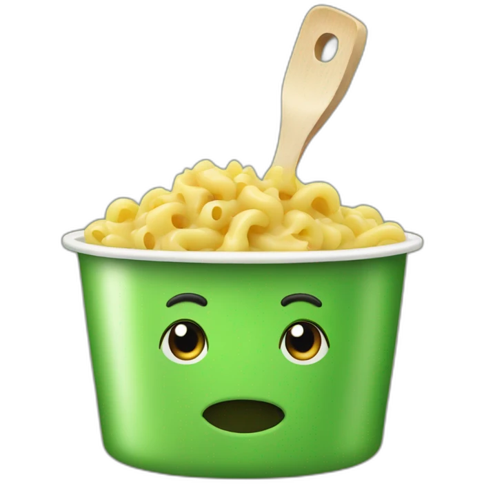 green Mac and cheese emoji