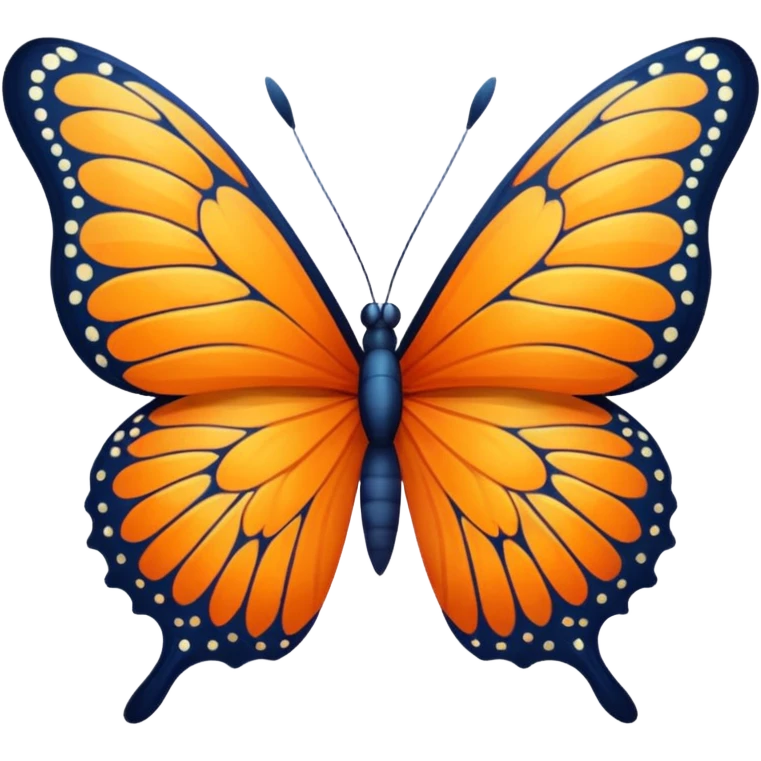 Orange butterfly emoji