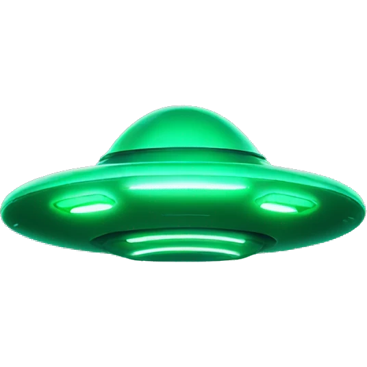 green ufo with plants emoji