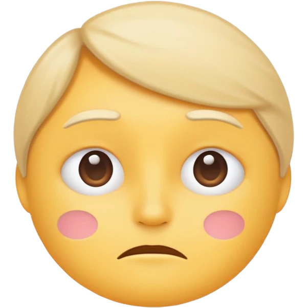 minimal flat emoji with mild tension,
slightly raised eyebrows,
thoughtful expression,
balanced emotion,
soft pastel tones,
modern health tracking app style,
transparent background,
vector illustration
 emoji