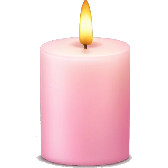 light pink candle emoji